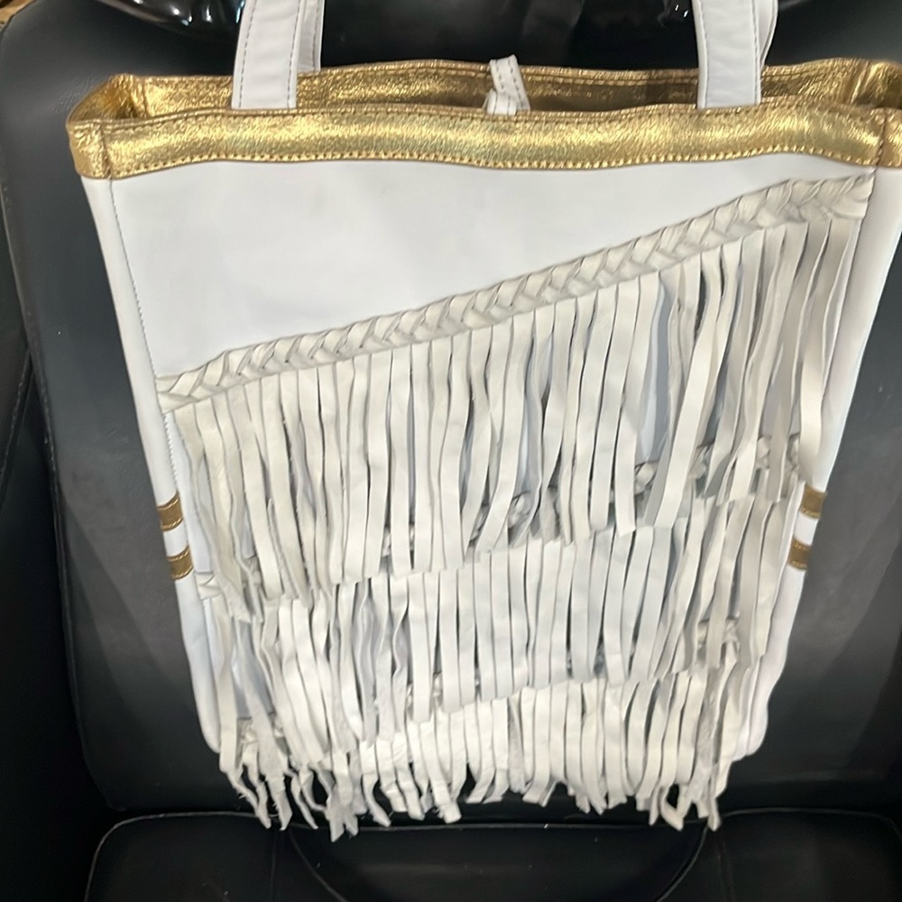 Gorgeous White Soft White Leather Maison MARIKO Two strap tote bag
NWT